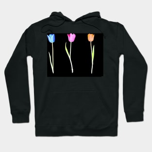 Three Colored Tulips Hoodie